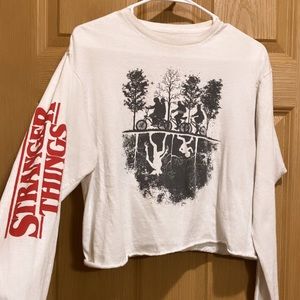 Stranger things cropped long sleeve